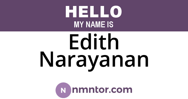 Edith Narayanan