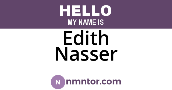 Edith Nasser