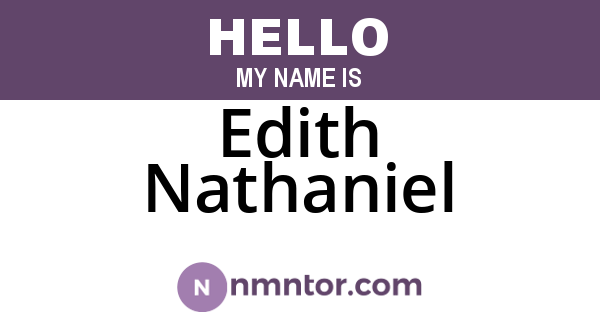 Edith Nathaniel