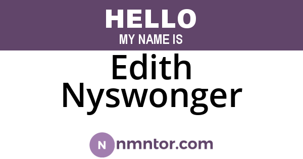 Edith Nyswonger