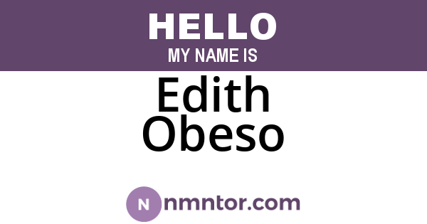 Edith Obeso