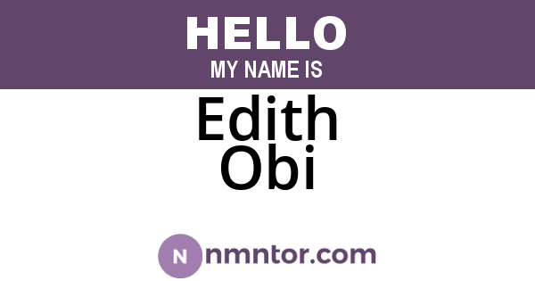 Edith Obi