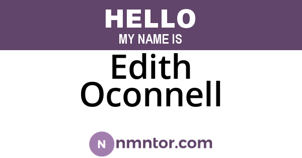 Edith Oconnell