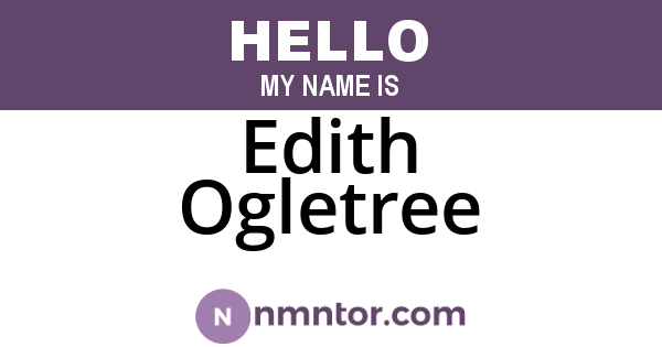 Edith Ogletree