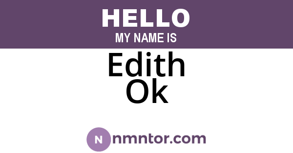 Edith Ok