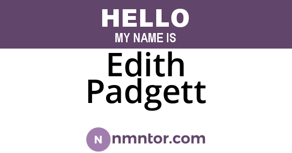 Edith Padgett