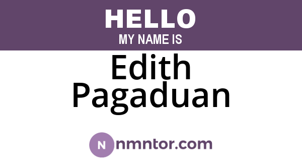 Edith Pagaduan