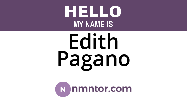 Edith Pagano