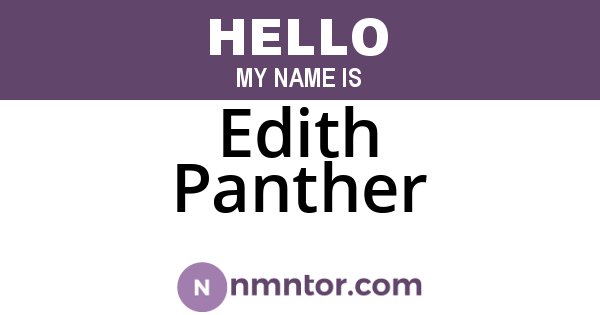 Edith Panther