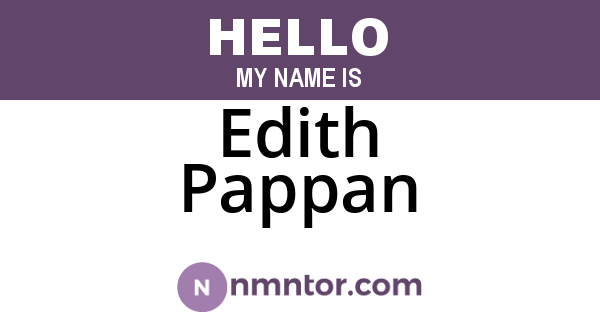 Edith Pappan
