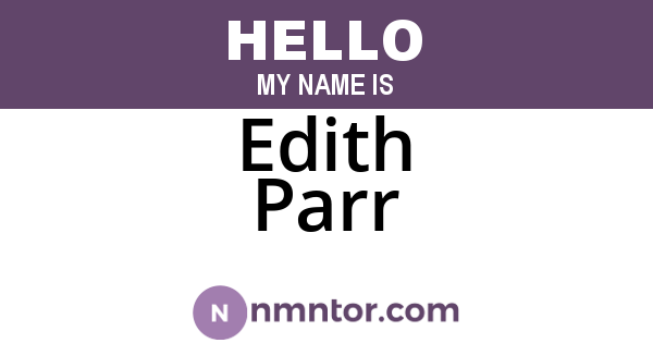 Edith Parr