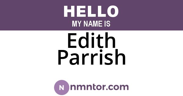 Edith Parrish