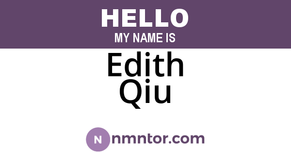 Edith Qiu