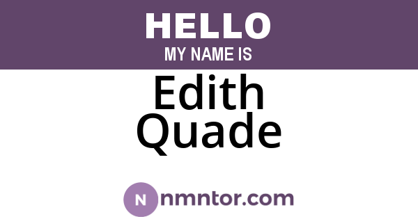 Edith Quade