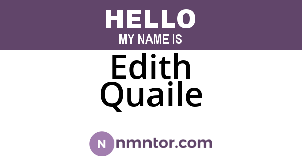 Edith Quaile