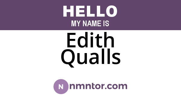 Edith Qualls