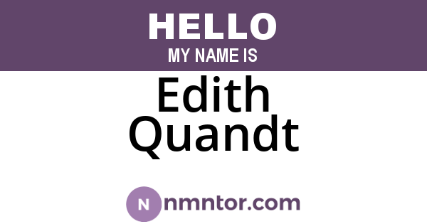 Edith Quandt