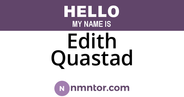 Edith Quastad
