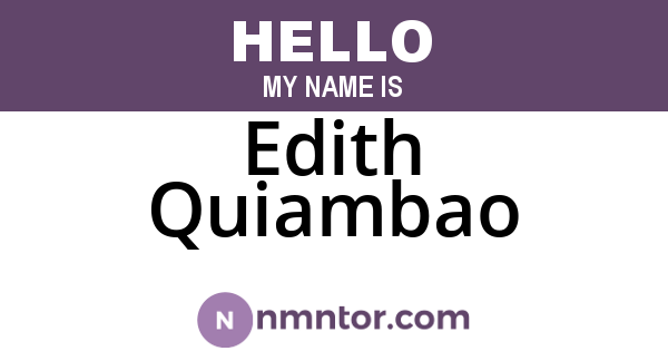 Edith Quiambao