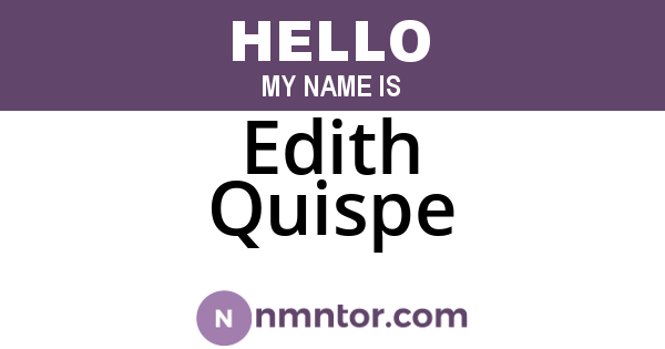 Edith Quispe