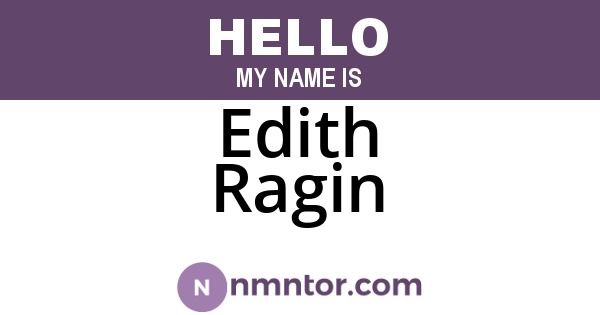Edith Ragin