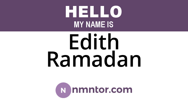Edith Ramadan