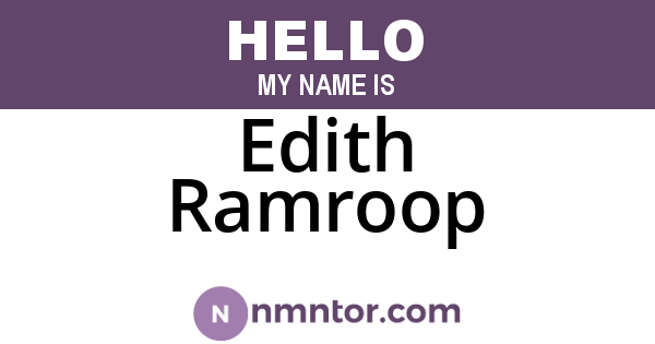 Edith Ramroop