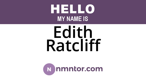 Edith Ratcliff