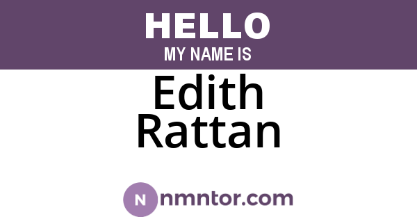 Edith Rattan