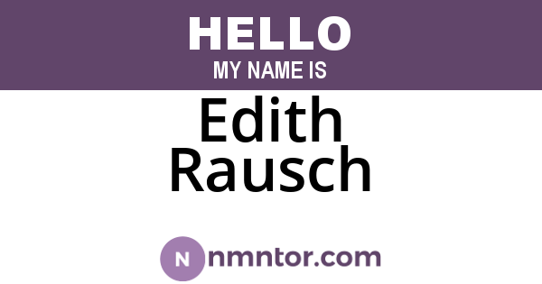 Edith Rausch