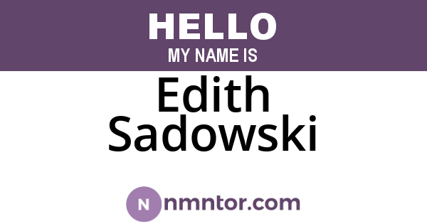 Edith Sadowski