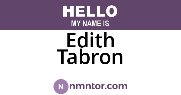 Edith Tabron