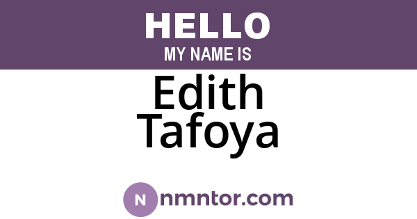 Edith Tafoya