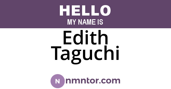 Edith Taguchi