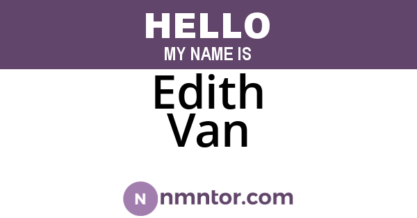 Edith Van