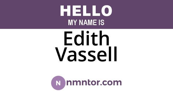 Edith Vassell