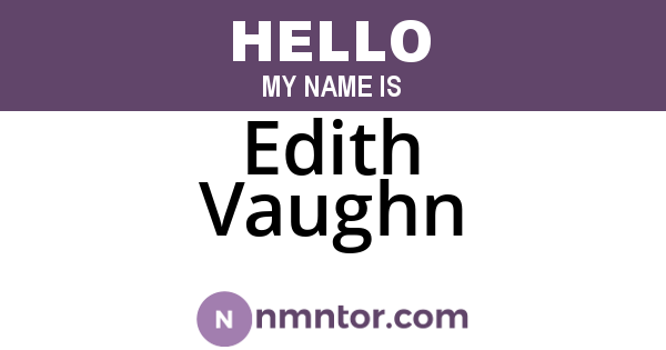 Edith Vaughn