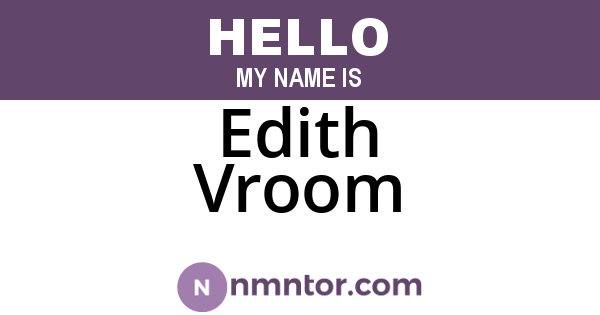 Edith Vroom
