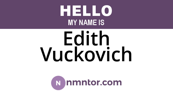 Edith Vuckovich