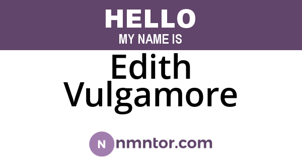 Edith Vulgamore