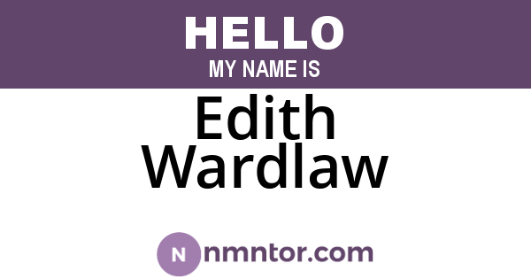 Edith Wardlaw