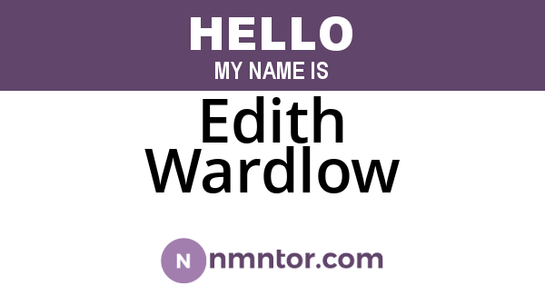 Edith Wardlow