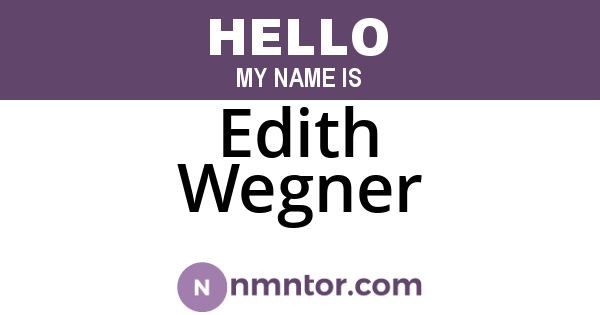 Edith Wegner