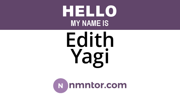 Edith Yagi