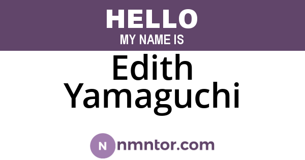 Edith Yamaguchi