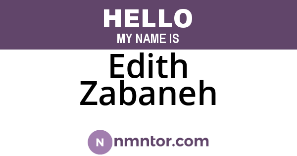 Edith Zabaneh