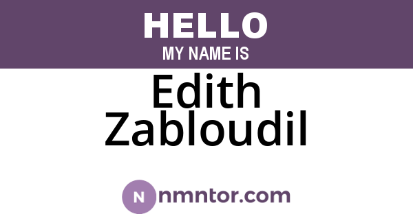 Edith Zabloudil