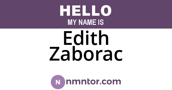 Edith Zaborac