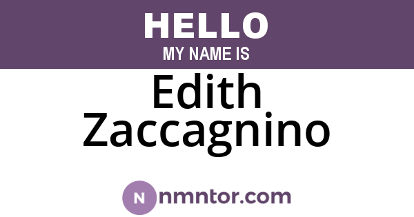 Edith Zaccagnino