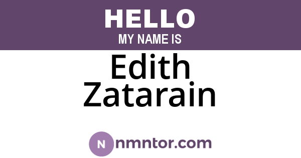Edith Zatarain